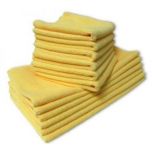 36 x Microfibre Towels Thick & Ultra Soft Yellow Cleaning Cloths Cars 40 x 40cm