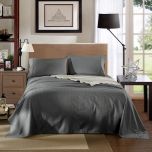 Kensington 1200TC Ultra Soft 100% Egyptian Cotton King Bed Sheet Set In Stripe Charcoal