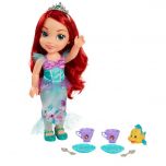Disney Princess Little Mermaid Ariel Toddler Tea Time Doll and Flounder Figure