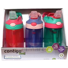Contigo Kids Autospout Water Bottles 3 Pack-Girls