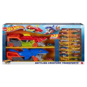 Hot Wheels City Battling Creatures Transporter Vehicles With 10 cars