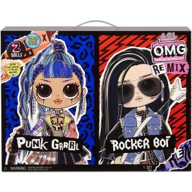 L.O.L Surprise OMG Remix Rocker Boi and Punk Girl 2 Pack