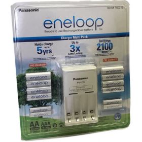 Panasonic Eneloop Recharge Battery Charger 8 AA 4 AAA Batteries