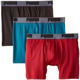 Puma Mens Cotton Stretch Boxer Brief 3 Pack-XL