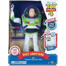 Toy Story 4 Buzz Lightyear With Interactive Drop Down Action
