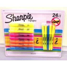 Sharpie Highlighter Smear Guard Markers 24 Pack
